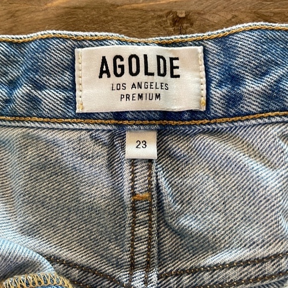 Agolde Parker Cut Off Jean Shorts. EUC size 23 - Picture 3 of 5